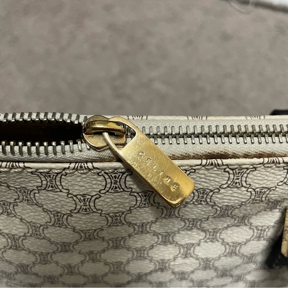 Celine Vintage Macadam Monogram Coated Canvas Tote Bag - Picture 9 of 16